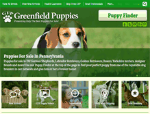 Tablet Screenshot of greenfieldpuppies.com